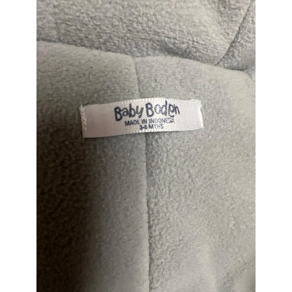 Baby Boden Blue Stars Hooded Bunting Snowsuit Fleece Lining Infant Size 3 - 6 Mo